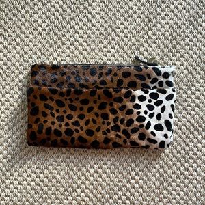 Clare V. Animal Print, Brown Patterned Ponyhair Clutch